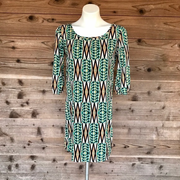 My Story 3/4 Sleeve Low Bow Back Dress Size Small - Picture 2 of 8